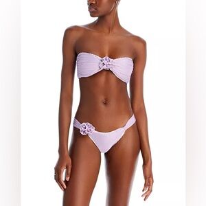 Katia Shine Ruched Bandeau Bikini Top & Katia Shine Ruched Bikini Bottom